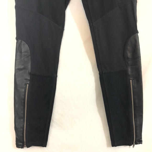 Athleta Ponte Luxe Leggings Black Faux Leather Sm - Picture 5 of 11